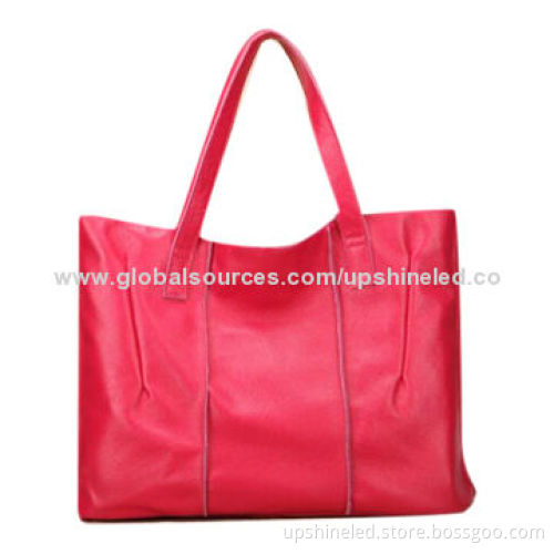 2014 New Style Women's Casual Genuine Leather Handbag with High-quality, OEM/ODM Orders Welcomed